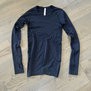Lululemon Athletica Navy Blue Swiftly Long Sleeve Top
